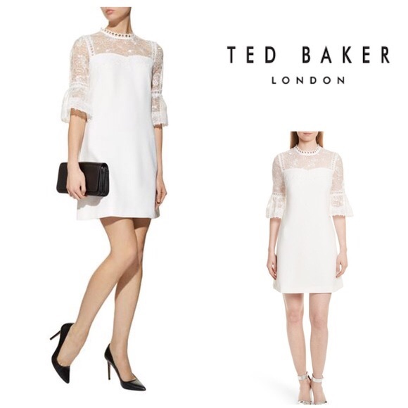 Ted Baker Dresses & Skirts - New Ted Baker Raechal Lace Peplum Sleeve Dress